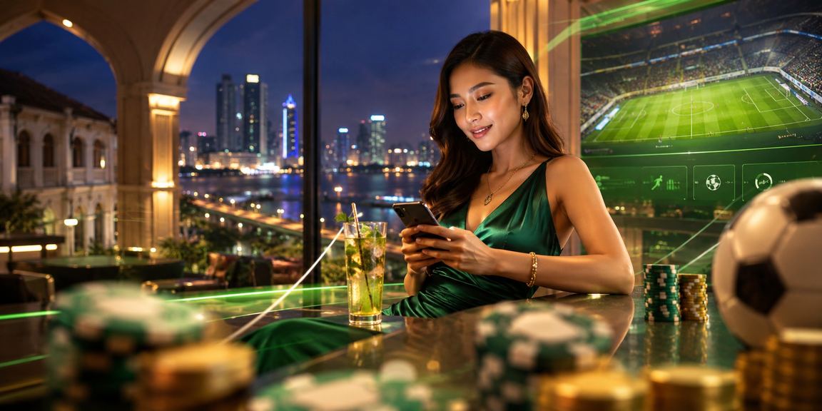 A player accessing live22 Live Casino on a mobile phone in Johor